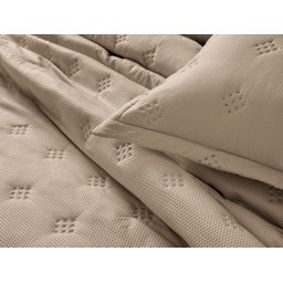 Jogo de Colcha King Toque Acetinado Anarruga Altenburg Champanhe - 2