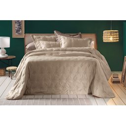 Jogo de Colcha King Toque Acetinado Anarruga Altenburg Champanhe - 3