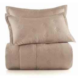 Jogo de Colcha King Toque Acetinado Anarruga Altenburg Champanhe - 1