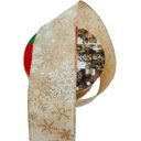 Ver imagem 2 de Rolos Fitas Aramada Flocos Neve Natal Kit 3pçs 6,3cm 9,14m