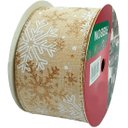 Ver imagem 3 de Rolos Fitas Aramada Flocos Neve Natal Kit 3pçs 6,3cm 9,14m