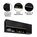 Ver imagem 3 de Armário Aéreo de Geladeira Armário Aéreo de Geladeira 2 Portas MDP 150cm Preto Fênix