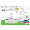 Ventilador Retrátil Teto Controle Remoto Led 4 Pás Fresh Wind Branco Bivolt - 3