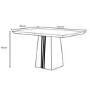 Ver imagem 6 de Conjunto: Mesa Sala Jantar Italia c/ Tampo Madeirado c/ Vidro 120x90cm e 4 Cadeiras Julia Cedro/Off
