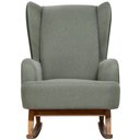 Ver imagem 3 de Poltrona de Amamentação Balanço Base Nina Liz D02 Couríssimo Tramado Verde C-296 C-120 - Lyam