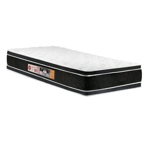 Colchão Solteiro Espuma Castor Black White Air Df 78x188x27