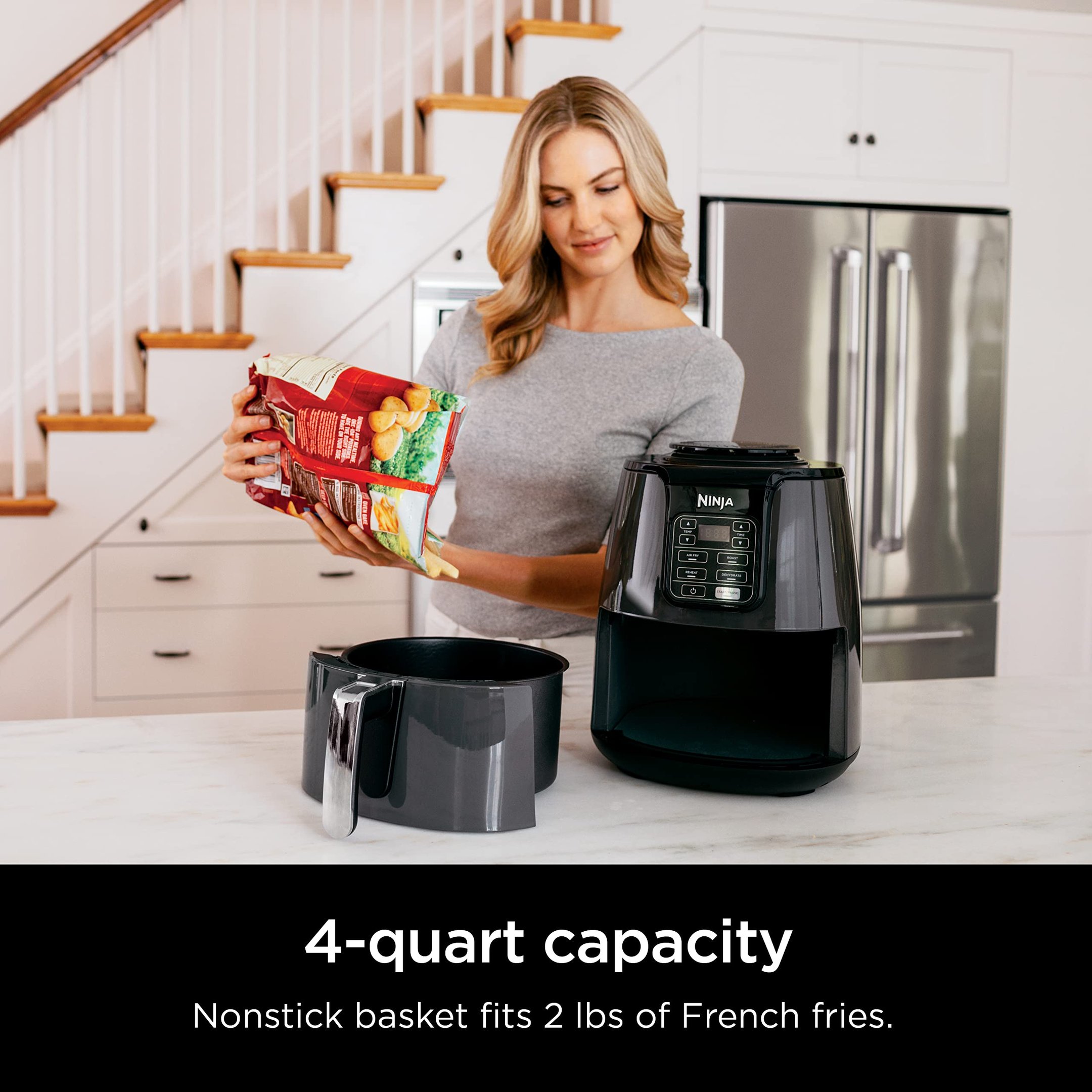 Ninja Af101 Airfryer que Crocanta Assa, Reaquece e Desidrata - 3