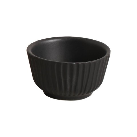 Ramequin Porto Brasil m Linhas Preto Matte Stoneware