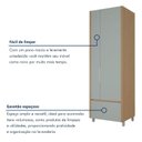 Ver imagem 7 de Armário Multiuso 2 Portas Lavanderia 100% MDF Verde/Nature