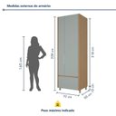 Ver imagem 5 de Armário Multiuso 2 Portas Lavanderia 100% MDF Verde/Nature