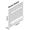 Home para TV Ripado com LED Nobre 230 Off White - Gelius - 3