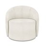 Poltrona Decorativa Orgânica Giratória Lua Bouclê Off White D03 - D'rossi - 5