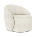 Ver imagem 1 de Poltrona Decorativa Orgânica Giratória Lua Bouclê Off White D03 - D'rossi
