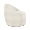 Poltrona Decorativa Orgânica Giratória Lua Bouclê Off White D03 - D'rossi - 6