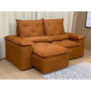 Ver imagem 3 de Sofá 2 Lugares Retrátil e Reclinável 1,80 Metros Alpoim Estofados Terracota 22 Athenas