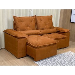 Sofá 2 Lugares Retrátil e Reclinável 1,80 Metros Alpoim Estofados Terracota 22 Athenas - 3