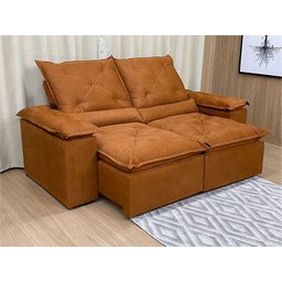Sofá 2 Lugares Retrátil e Reclinável 1,80 Metros Alpoim Estofados Terracota 22 Athenas - 5