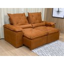 Ver imagem 2 de Sofá 2 Lugares Retrátil e Reclinável 1,80 Metros Alpoim Estofados Terracota 22 Athenas