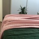 Ver imagem 2 de Manta para Sofá Italiana Rosa 100% Algodão