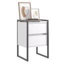 Ver imagem 4 de Conjunto de Buffet e Gaveteiro Brisa da Riviera Industrial 3 Portas 2 Gavetas MDP Branco Plata