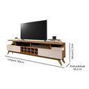 Ver imagem 5 de Rack Bancada para Tv’s 70 Polegadas Sala Estar com Adega 2 Gavetas e Nicho 1.8 Vivare Wood -