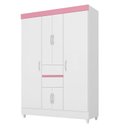 Ver imagem 5 de Cômoda Flora e Guarda Roupa Solteiro Ecom 2 Branco Flex - Demóbile