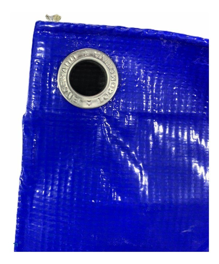 Lona para Caminhão Emborrachada Azul/Preto com Ilhós - 4x3.5 - 5