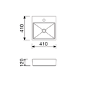 Ver imagem 5 de Cuba de Sobrepor Kohler Taut Quadrada com Mesa e Furo 41x41cm Branca 28696br-1-0 Branco