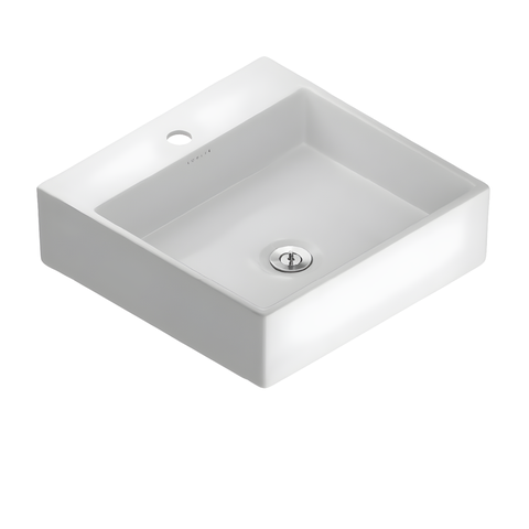 Cuba de Sobrepor Kohler Taut Quadrada com Mesa e Furo 41x41cm Branca 28696br-1-0 Branco
