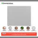 Ver imagem 5 de Cabeceira Cama Box King Size Alba 195cm com Frame Bouclé Cinza Claro - Desk Design