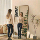 Ver mais imagens de Espelho Grande Retangular Corpo Inteiro 150 X 60 Cm com Suporte de Chão