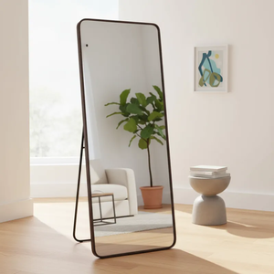 Espelho Grande Retangular Corpo Inteiro 150 X 60 Cm com Suporte de Chão