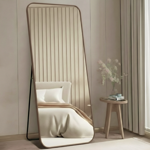 Espelho Grande Retangular Corpo Inteiro 150 X 60 Cm com Suporte de Chão