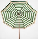 Ver imagem 2 de Guarda Sol para Praia Área Externa Reforçado de Metal e Plástico com Franja Decorativa Listra Verde