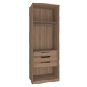 Ver imagem 2 de Guarda Roupa 2 Portas 3 Gavetas 2450mm Setiba Plus Rimo Carvalho/fendi