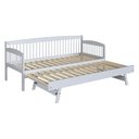 Ver imagem 4 de Sofá-cama com Cama Auxiliar de Madeira Maciça para Colchão 78x188cm Multimóveis Cr35275