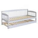 Ver imagem 6 de Sofá-cama com Cama Auxiliar de Madeira Maciça para Colchão 78x188cm Multimóveis Cr35275