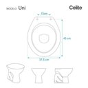 Ver imagem 3 de Assento Sanitário Laqueado Uni Branco para Vaso Celite