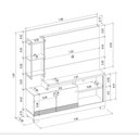 Ver imagem 4 de Estante Home 160cm Jatiuca para TV até 50 Freijó/Off White G77 - Gran Belo