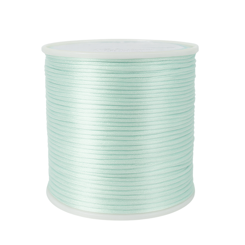 Cordão Acetinado Rabo de Rato 1mm Rolo com 100m Azul Bebê