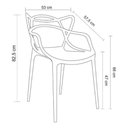 Ver imagem 2 de Kit 2 Cadeira Preta Allegra para Cozinha-mesa-jantar-varanda