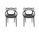 Ver imagem 1 de Kit 2 Cadeira Preta Allegra para Cozinha-mesa-jantar-varanda