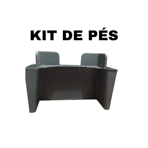 Kit 25 Pés para Móveis Armário Roupeiro Pezinho de Canto Cômoda Reforçado Ivy:cinza
