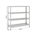 Ver imagem 2 de Estante de Inox Gradeada 4 Planos 150x42x155cm Frneg15
