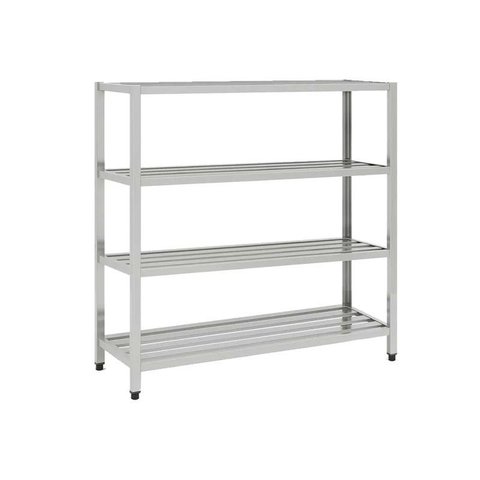 Estante de Inox Gradeada 4 Planos 150x42x155cm Frneg15