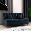 Ver imagem 2 de Sofá Cama Day 185cm Reclinável Manual Veludo Preto - Sallar Home