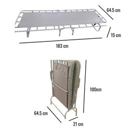 Cama Dobrável Abre Fecha Solteiro Portátil Descanço - 2