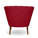 Ver imagem 2 de Poltrona Cadeira Pétala Flor Decorativa Suede Vermelho