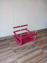 Ver imagem 4 de Balanço Gangorra Infantil Madeira 40x35 Rosa Suporta 80kg