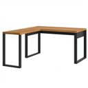Ver imagem 4 de Conjunto 4 Peças com 1 Escrivaninha em L, 1 Mesa, 1 Gaveteiro e 1 Estante Industrial Preto Freijó Marrom 100% MDF
